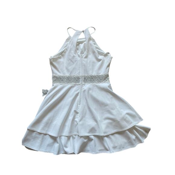 B. Darlin Womens/Teen Fit and Flare Halter Layer Dress Size 13/14 Prom Hoco - Picture 2 of 7